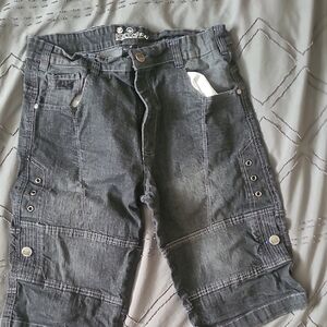 Bugatti Gray Cargo Shorts with Utilitarian Design